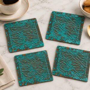 Turquoise Patina Coaster Set of 4 — main view