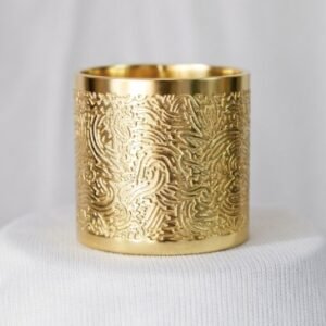 Polished Brass Paisley Napkin Ring — product view