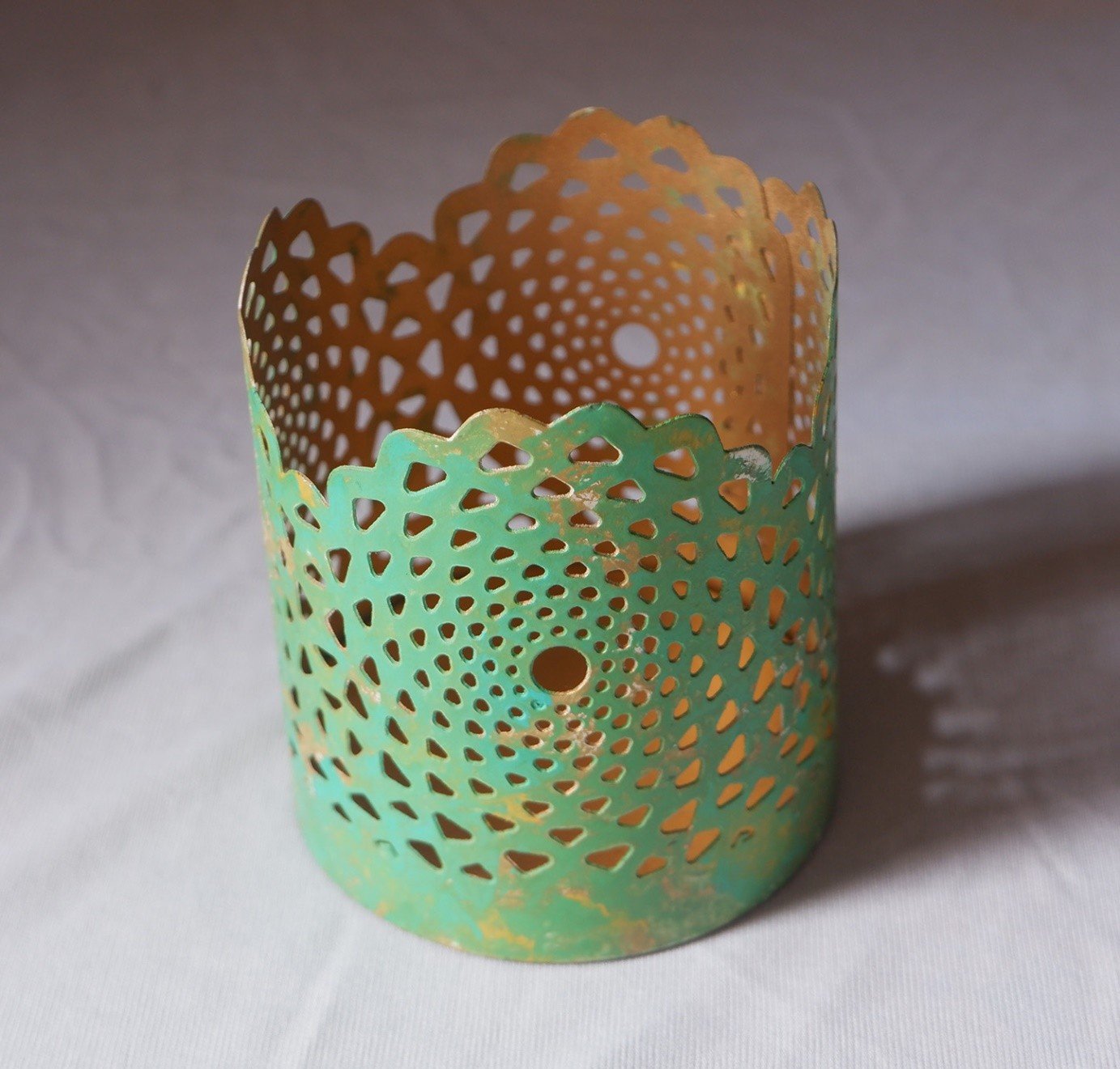 Turquoise Patina Votive Set of 5 — detail view 5