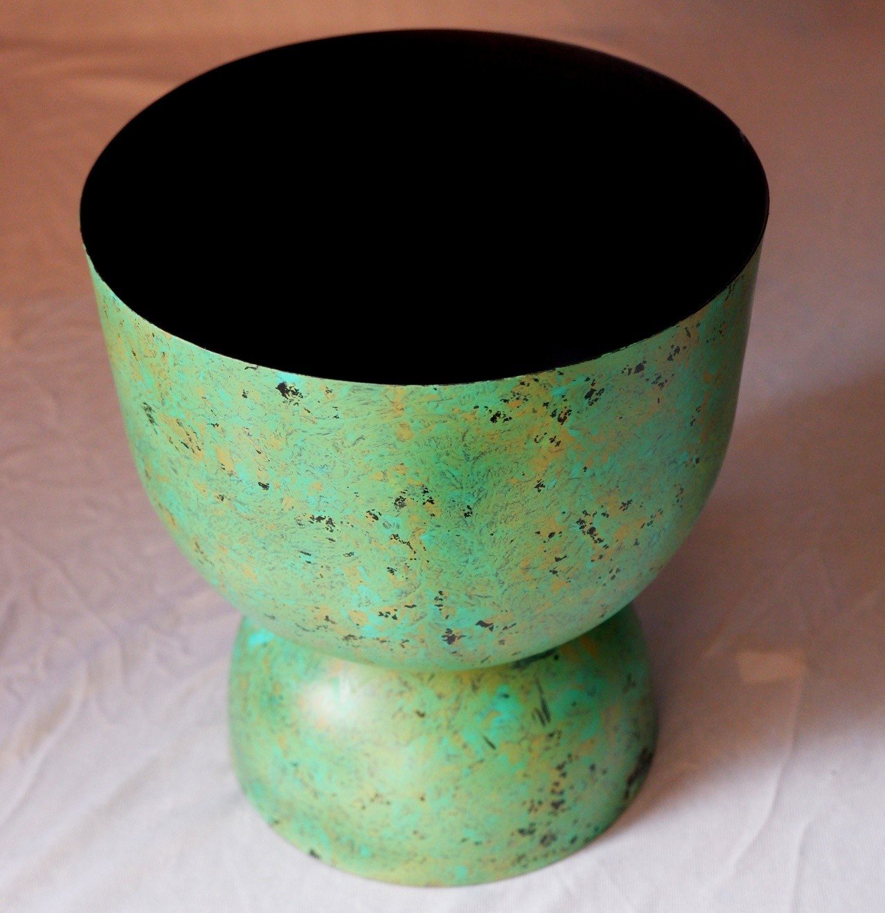 Turquoise Patina Planter and Vase Set — detail view 3