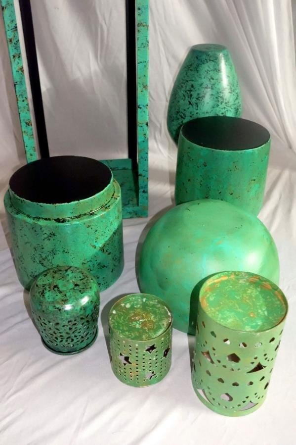 Turquoise Patina Home Décor Set of 8 — detail view 2
