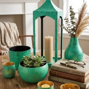 Turquoise Patina Home Décor Set of 8 — main view